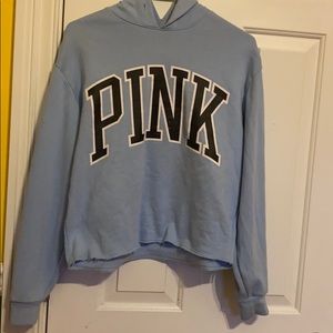 Light blue pink hoodie